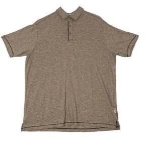 ROWM Men's Short Sleeve Polo Shirt Cotton Brown Size XL‎ Soft Lightweig